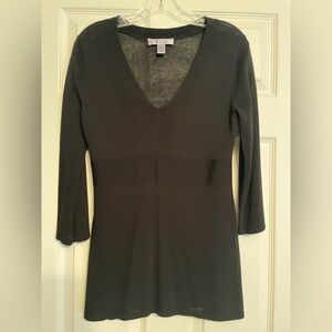Nine & Co. Black Lightweight V-Neck Sweater